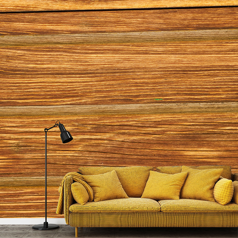 Full Size Wood Grain Mural Contemporary Home Decor for Sitting Room, Water Resistant