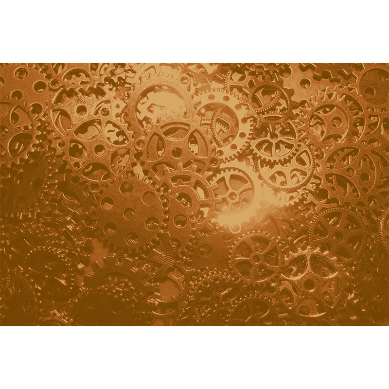 Metal Gear Wall Mural Wallpaper Contemporary for Living Room Decoration