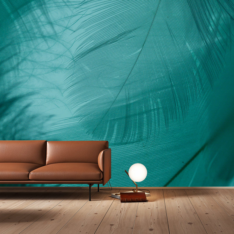 Modern Fluffy Feather Wall Murals for Living Room Gust Room, Water Resistant