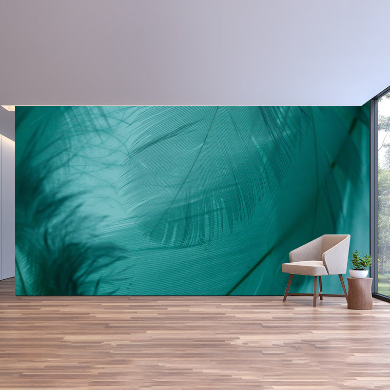 Modern Fluffy Feather Wall Murals for Living Room Gust Room, Water Resistant