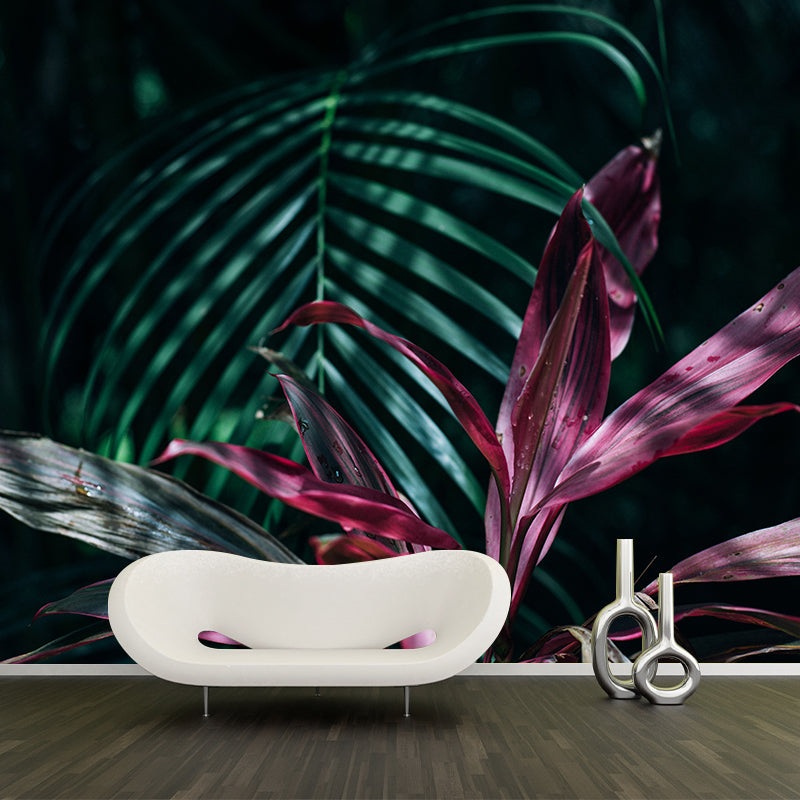 Tree Leaf Mural Stain-Resistant Wall Decor for Dining Room, Personalized Size