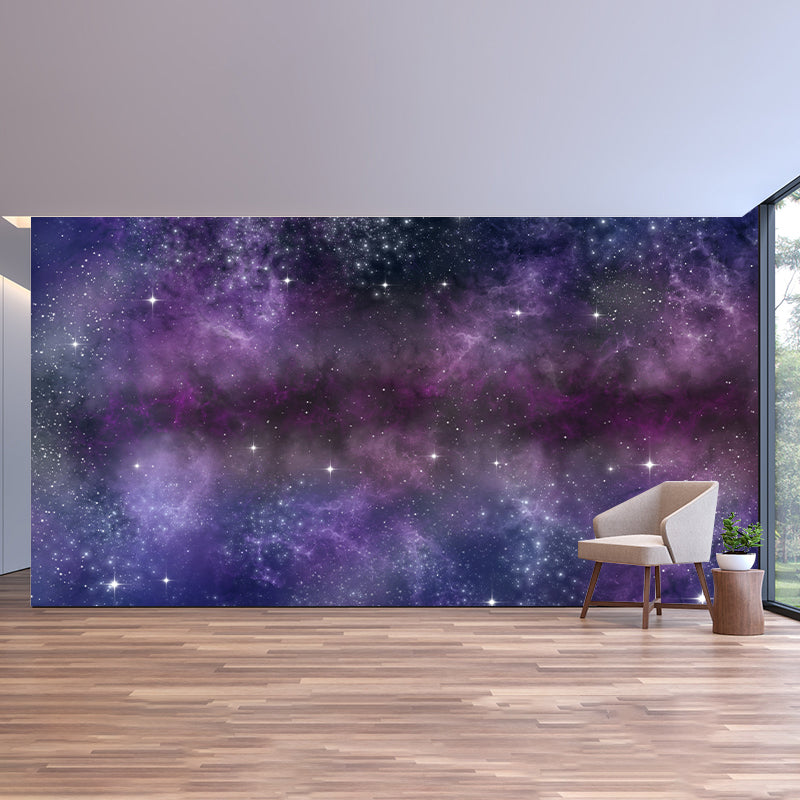 Mysterious Galaxy Planet Mural for Bedroom Wall Decor, Customized Size Available