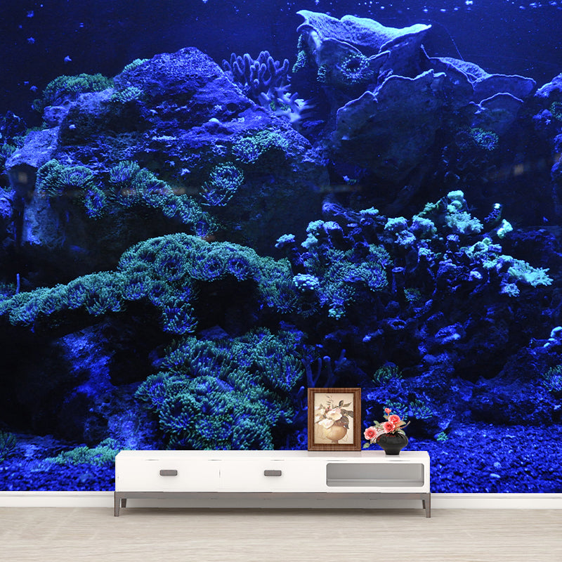 Marine Life Mural Environment Friendly Wallpaper for Girl's Bedroom, Made to Measure