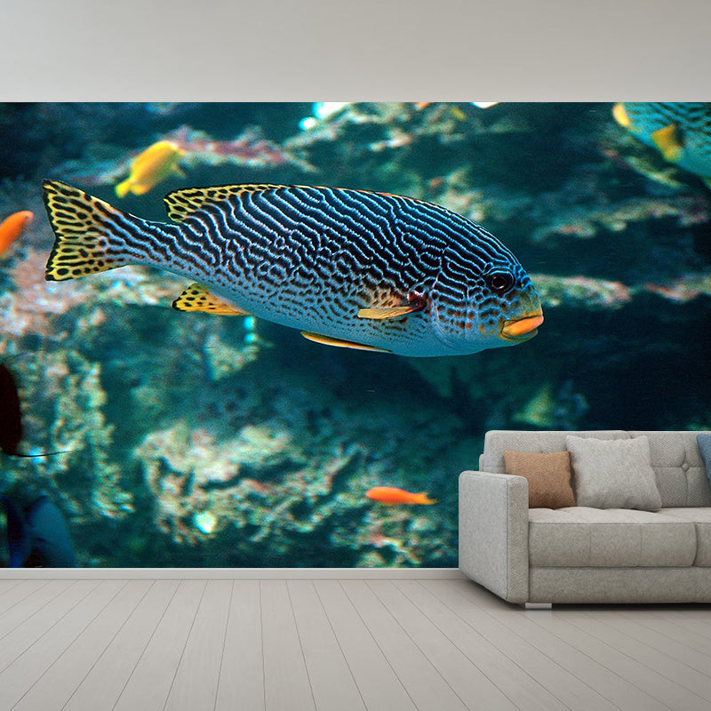 Marine Life Wall Mural Moisture Resistant Home Decor for Sitting Room Bedroom