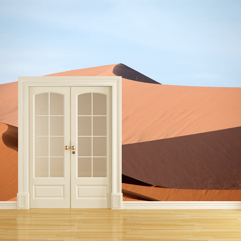 Desert Desertification View Mural Mildew Resistant for Bedroom Decoration