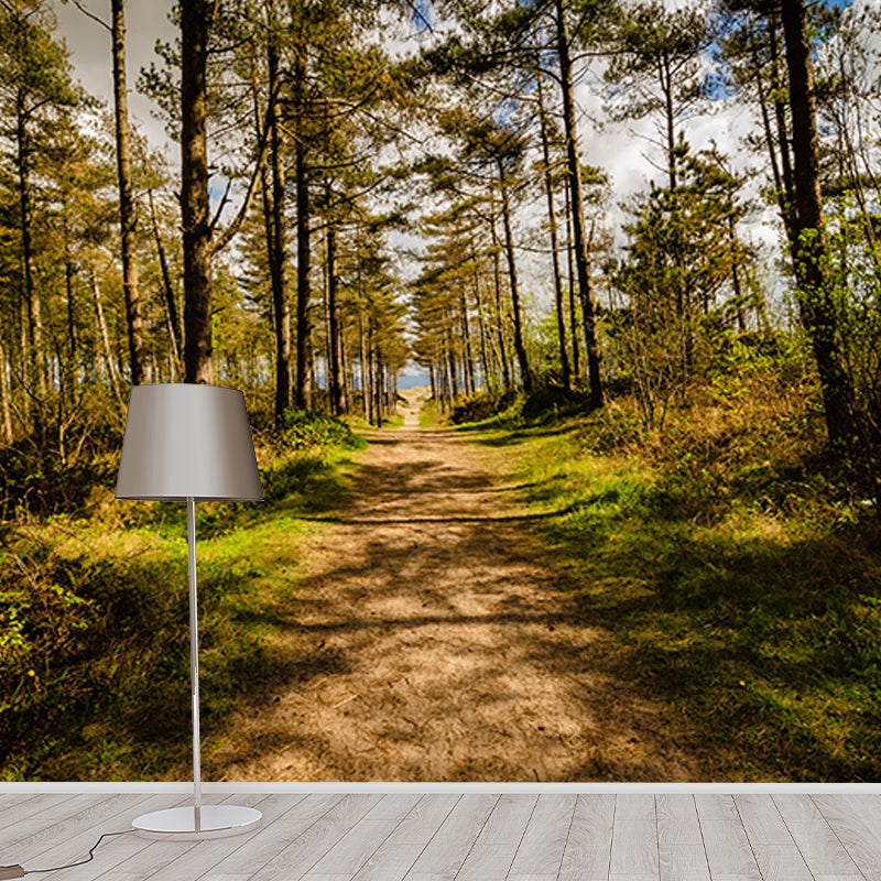 Minimalism Style Forest Mural Wallpaper Water Resistant Wall Covering for Home