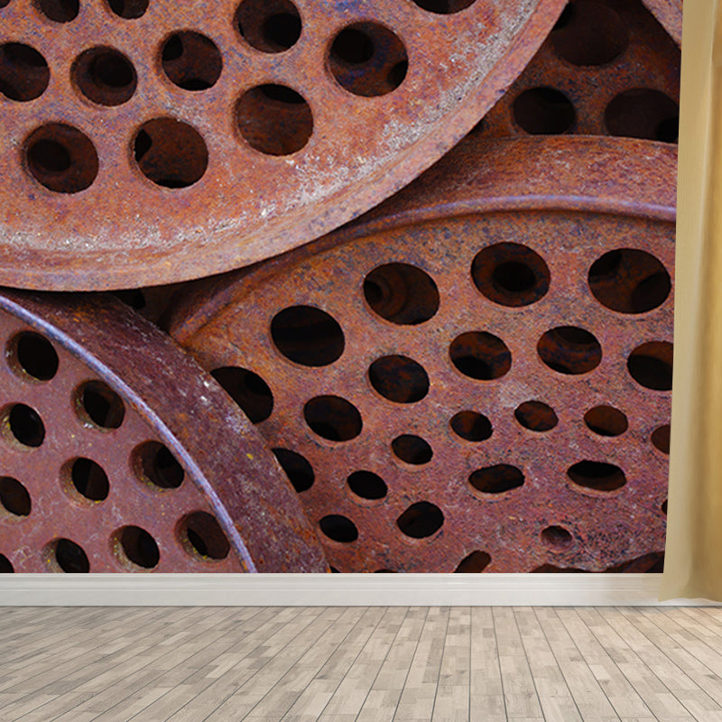 Gearwheel Full Size Wall Covering for Sitting Room Water Resistant Wall Mural Decal