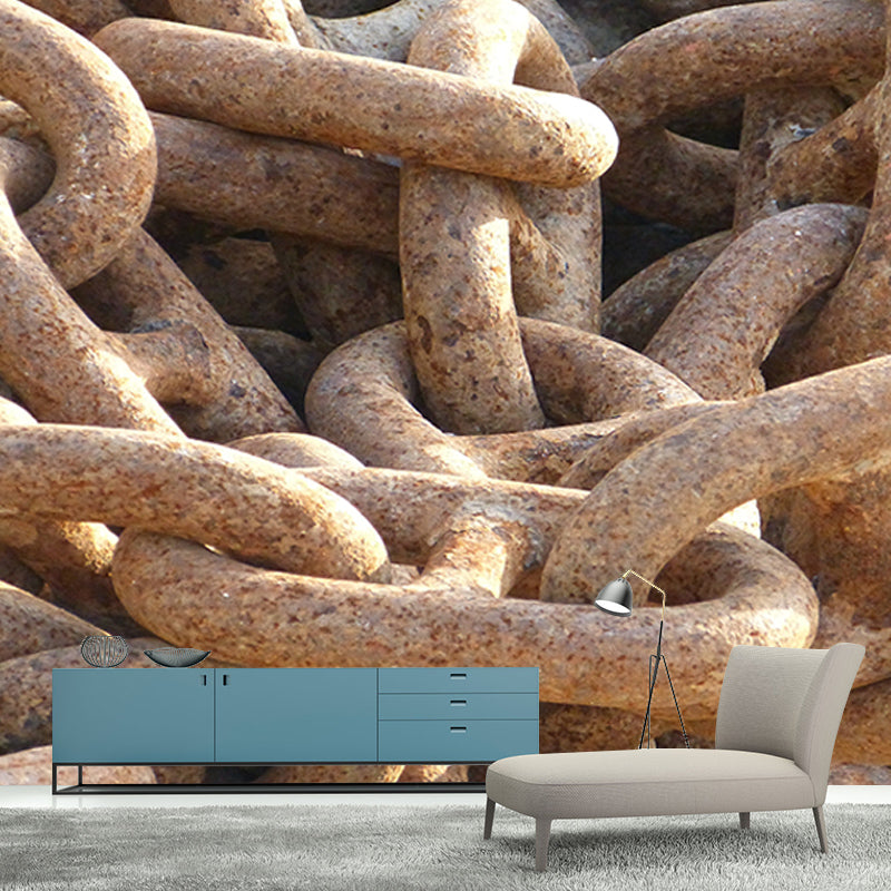 Metal Series Industrial Style Wall Art Decor for Living Room Bedroom Mural Wallpaper