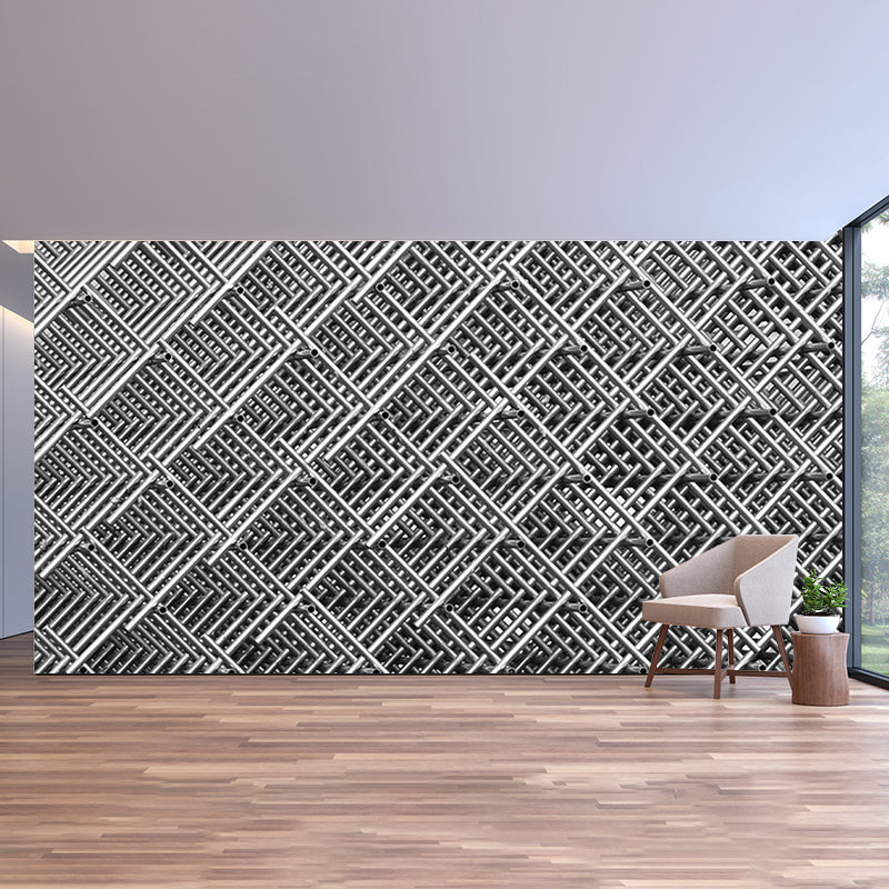 Metal Series Industrial Style Wall Art Decor for Living Room Bedroom Mural Wallpaper