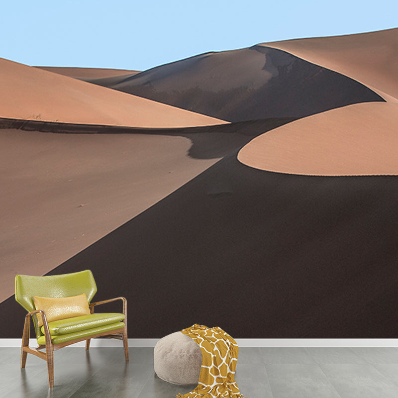 Desert Mural Wallpaper Moisture Resistant Wall Covering for Sitting Room
