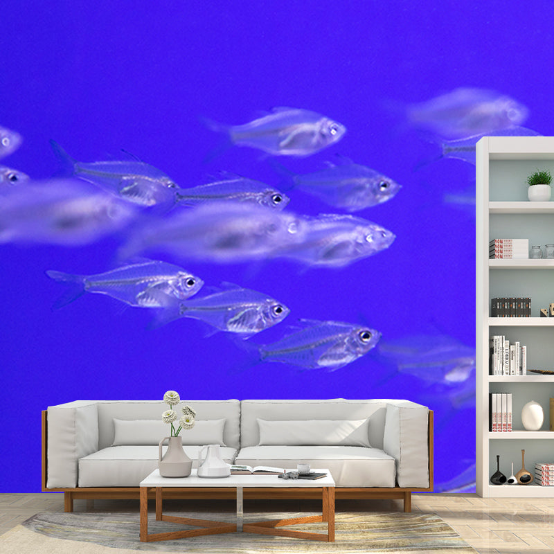 Abundant Marine Life Moisture-Resistant Mural Wallpaper, Personalized Size Available