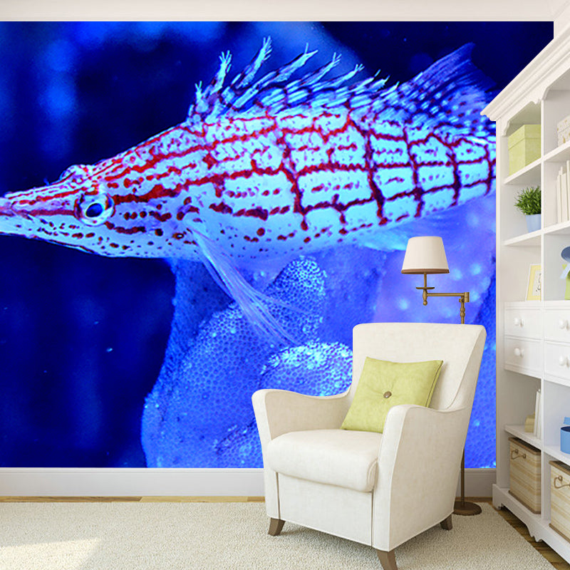 Tropical Marine Life Moisture-Resistant Mural Wallpaper, Personalized Size Available