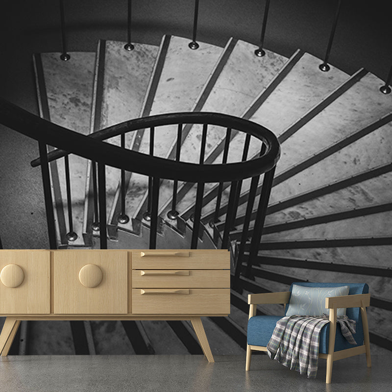 Spiral Space Extension Wall Decals Mural Wallpaper for Living Room Bedroom