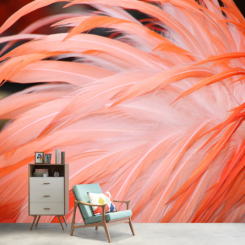 Bird Feather Wall Covering Water Resistant Wall Mural Decal for Living Room