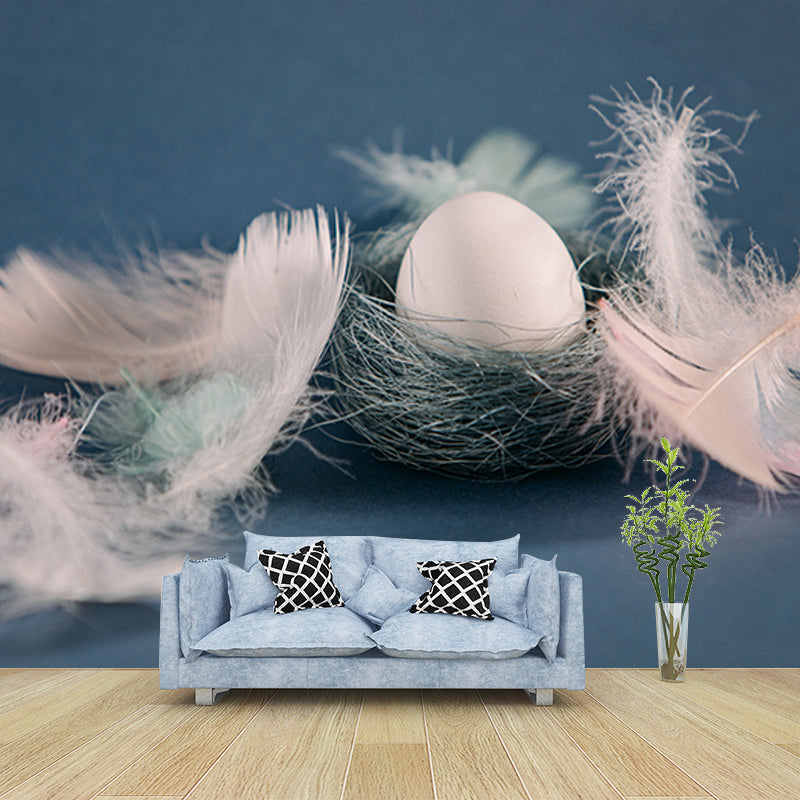 Feather Mural for House Interior Mildew Resistant, Custom Size Available