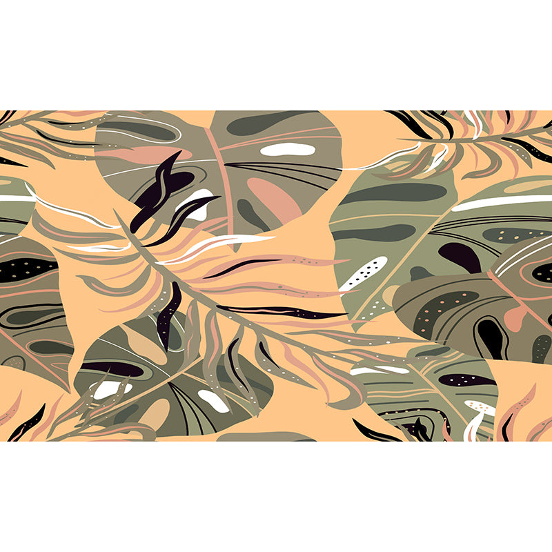 Tropical Plants Illustration Mural Stain Resistant Wall Art for Home Decor