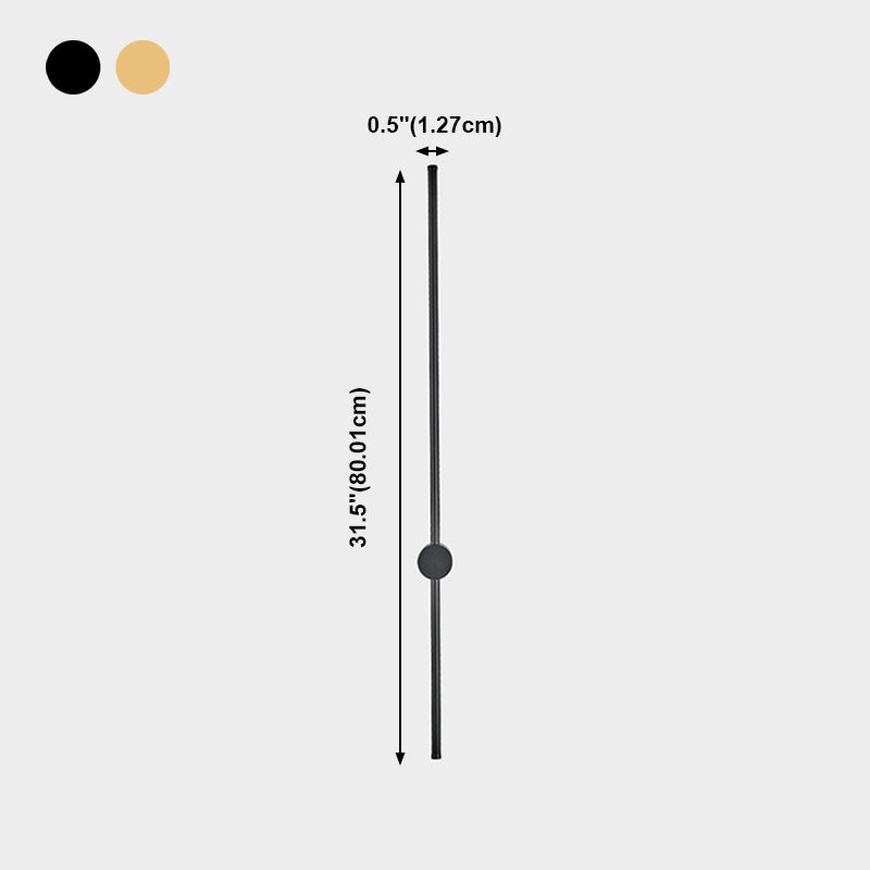 Linear Shape Metal Wall Light Modern Style 2-Lights Wall Mount Light Fixture