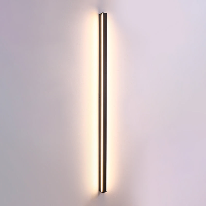 Lineare Form Metallwand Licht moderne Einlichtwandhalterung Leuchte in Schwarz