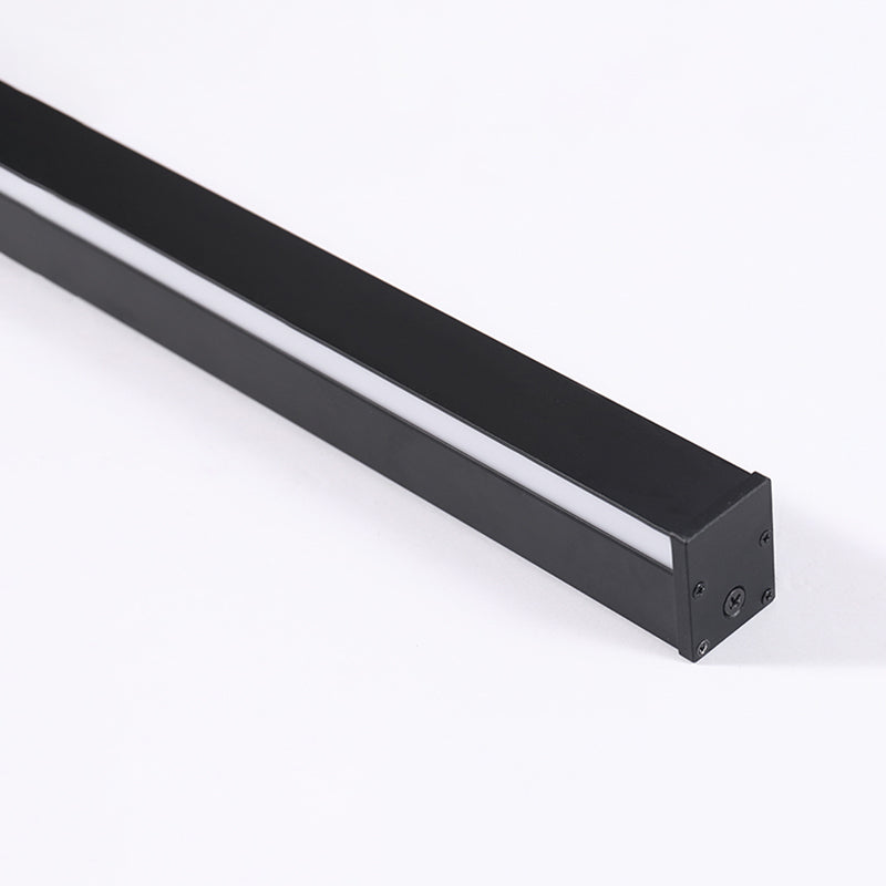 Lineare Form Metallwand Licht moderne Einlichtwandhalterung Leuchte in Schwarz