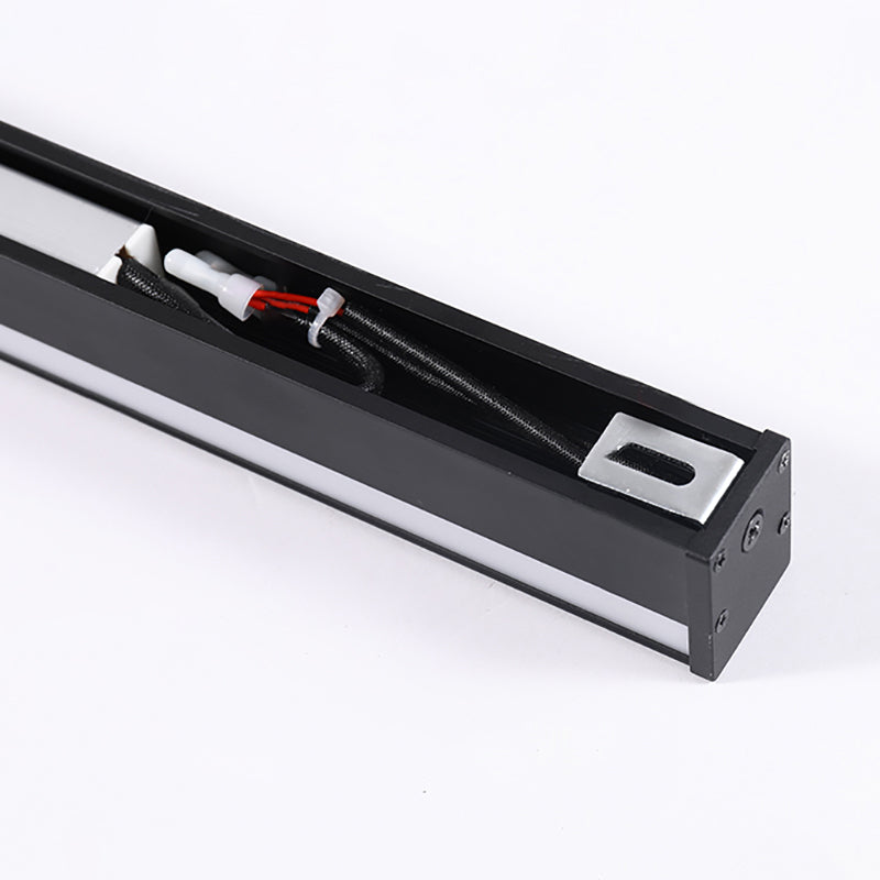 Lineare Form Metallwand Licht moderne Einlichtwandhalterung Leuchte in Schwarz