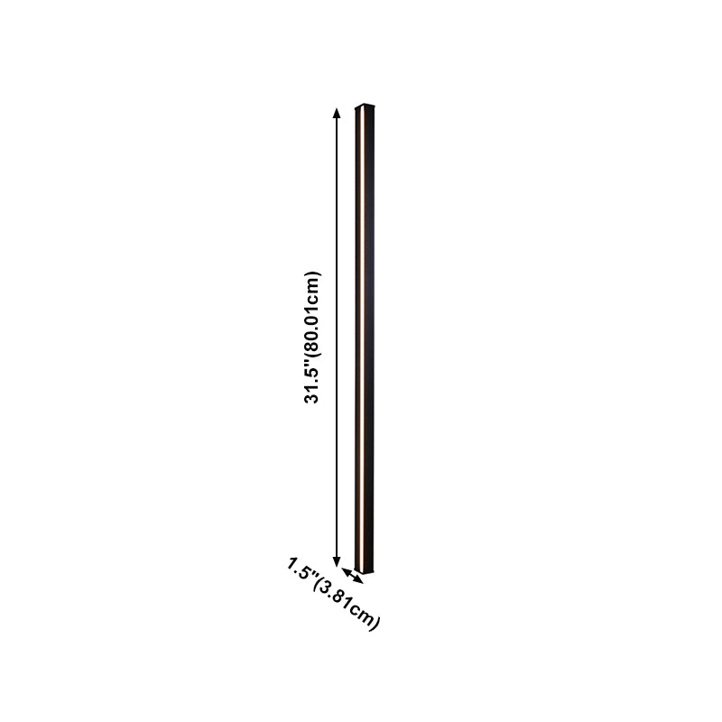 Lineare Form Metallwand Licht moderne Einlichtwandhalterung Leuchte in Schwarz