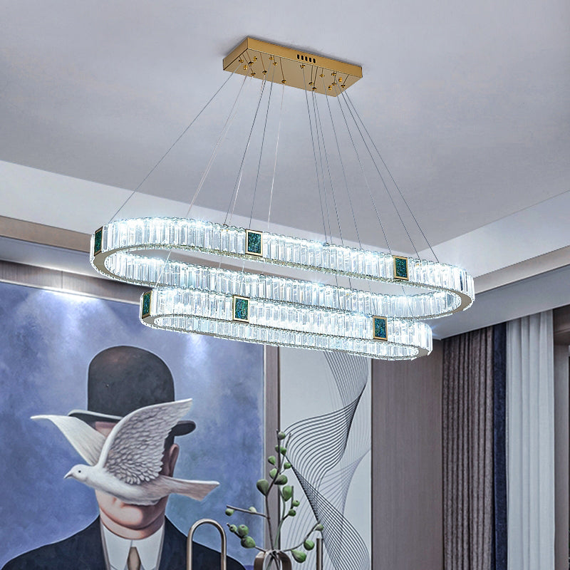 Crystal Hanging Pendant Lights Contemporary Hanging Lamps for Dining Room