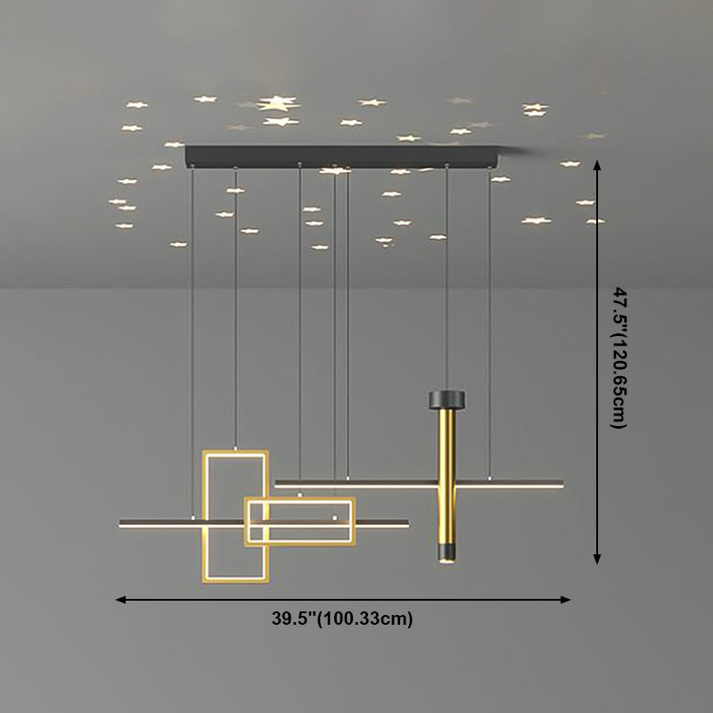 Modern Silica Gel LED Island Lighting Ideas Chandelier Lamp for Dining Room