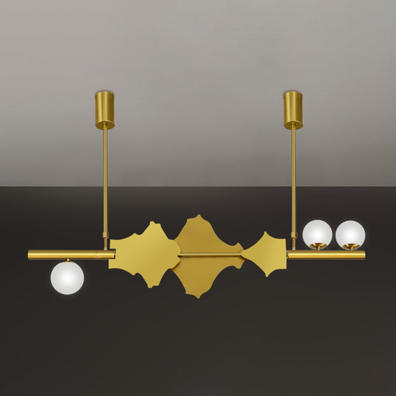 Geometry Shape Island Lights Modern Style Metal Island Lighting in Gold