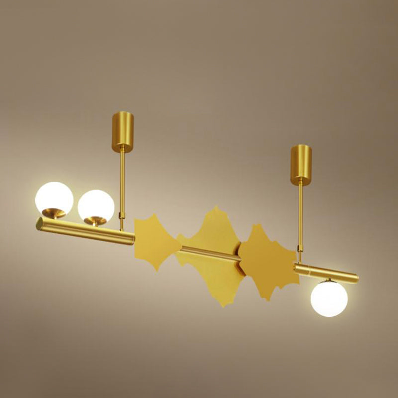 Geometry Shape Island Lights Modern Style Metal Island Lighting in Gold