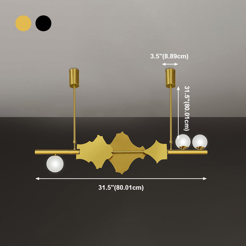 Geometry Shape Island Lights Modern Style Metal Island Lighting in Gold