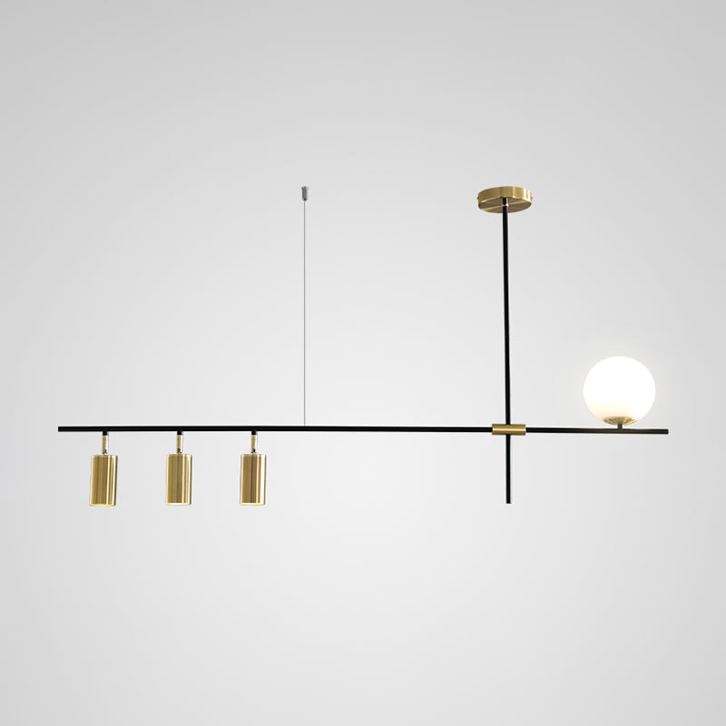 Luces de isla de forma lineal iluminación de isla de metal de estilo moderno