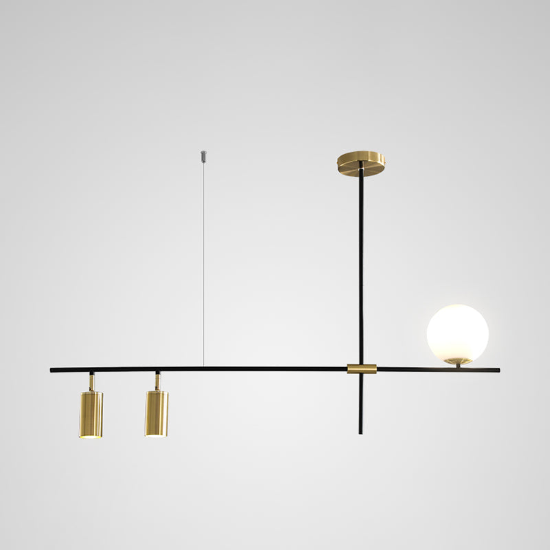 Luces de isla de forma lineal iluminación de isla de metal de estilo moderno