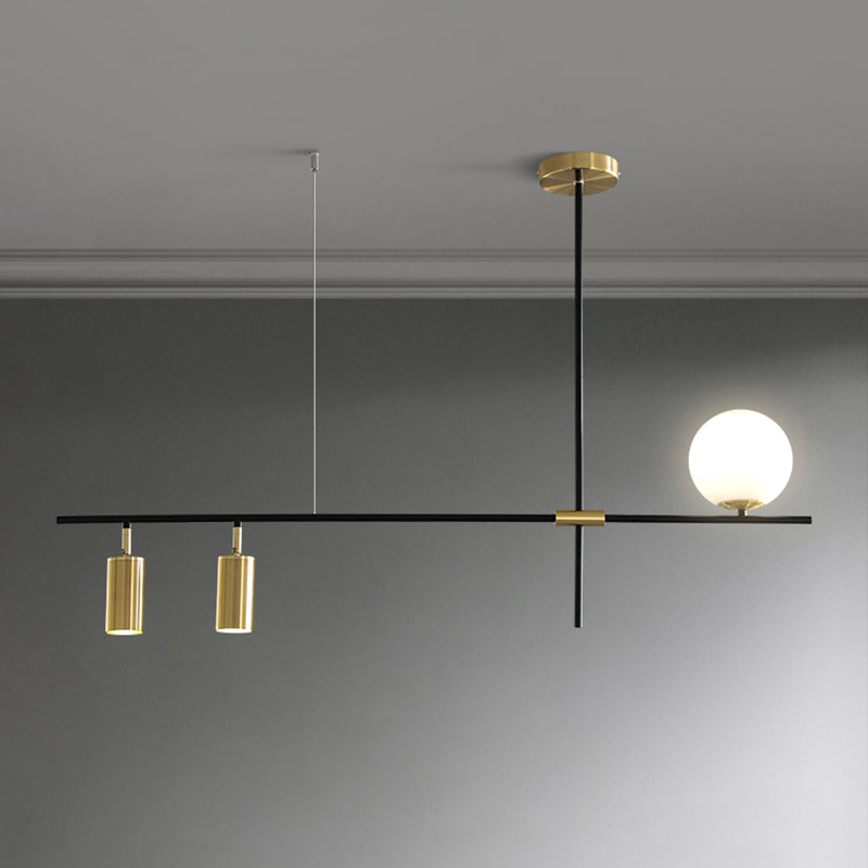 Luces de isla de forma lineal iluminación de isla de metal de estilo moderno