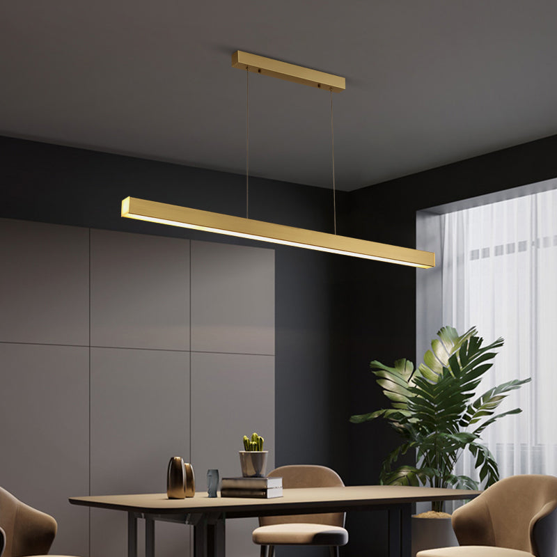 Modern Style Linear Shape Island Light Metal Single Light Island Lighting