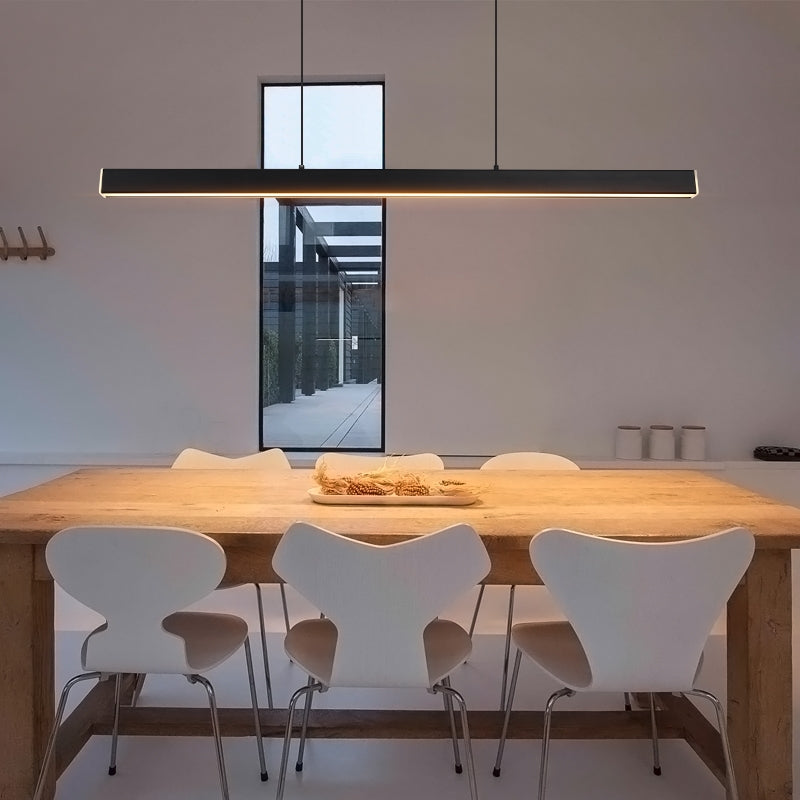 Modern Style Linear Shape Island Light Metal Single Light Island Lighting