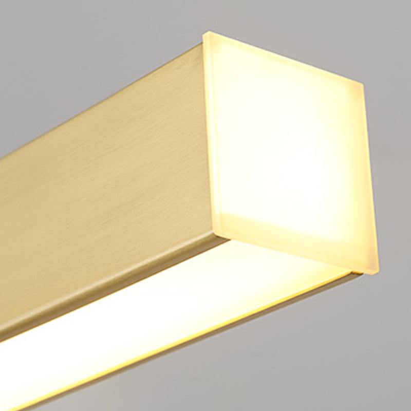 Modern Style Linear Shape Island Light Metal Single Light Island Lighting