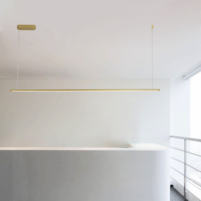 Style moderne en forme linéaire îlot clair métal monomoteur d'éclairage léger de l'île