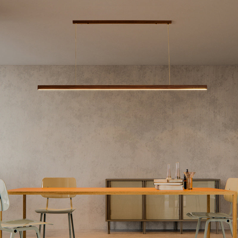 1 Light Linear Island Lighting Fixtures Contemporary Wood Island Light Fixtures