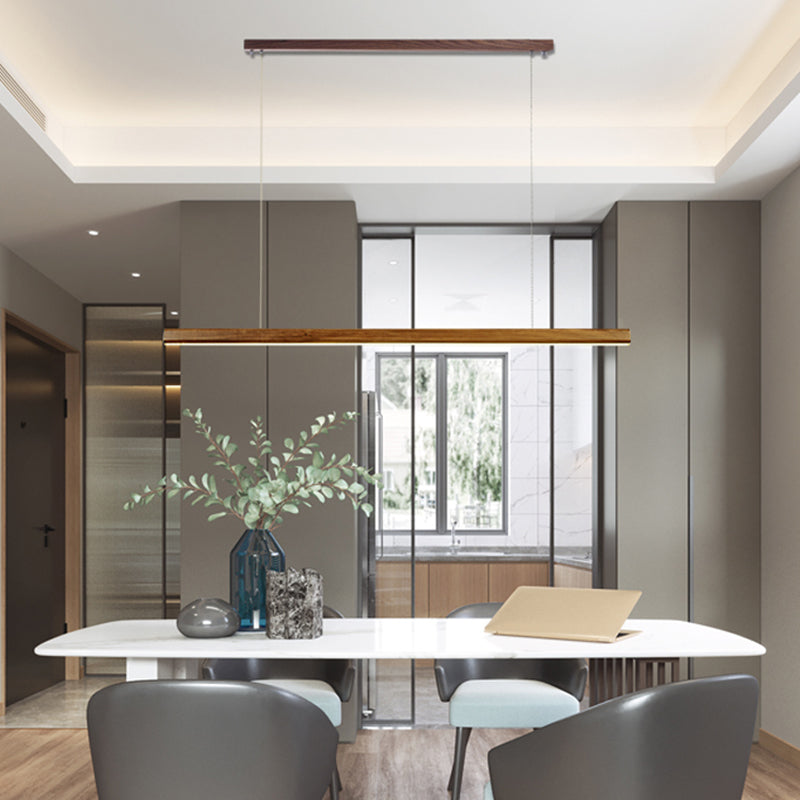 1 Light Linear Island Lighting Fixtures Contemporary Wood Island Light Fixtures