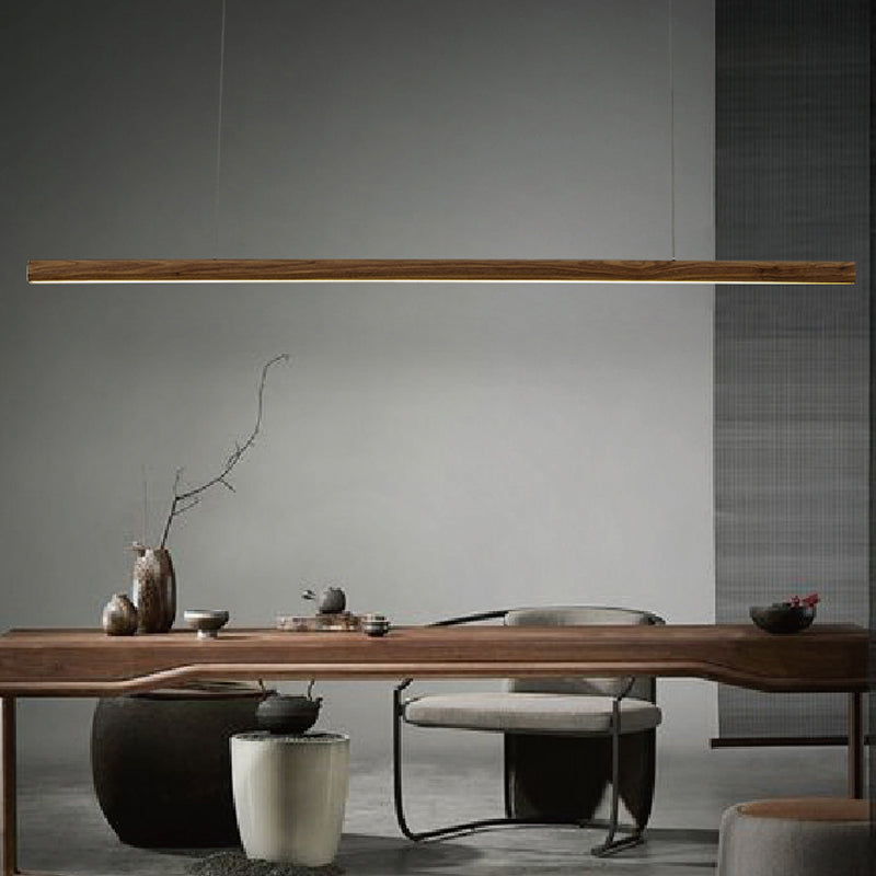 1 Light Linear Island Lighting Fixtures Contemporary Wood Island Light Fixtures