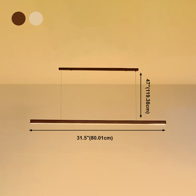 1 Light Linear Island Lighting Fixtures Contemporary Wood Island Light Fixtures