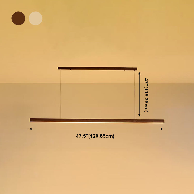 1 Light Linear Island Lighting Fixtures Contemporary Wood Island Light Fixtures