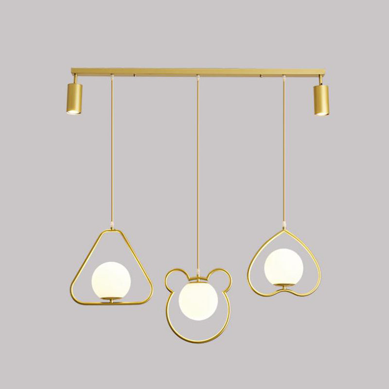 Sphere Island Lighting Fixtures Contemporary Glass Island Lighting Ideas in Gold