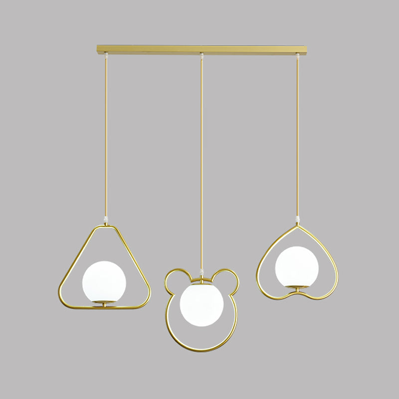 Sphere Island Lighting Accesors Ideas de iluminación de la isla de vidrio contemporáneo en oro