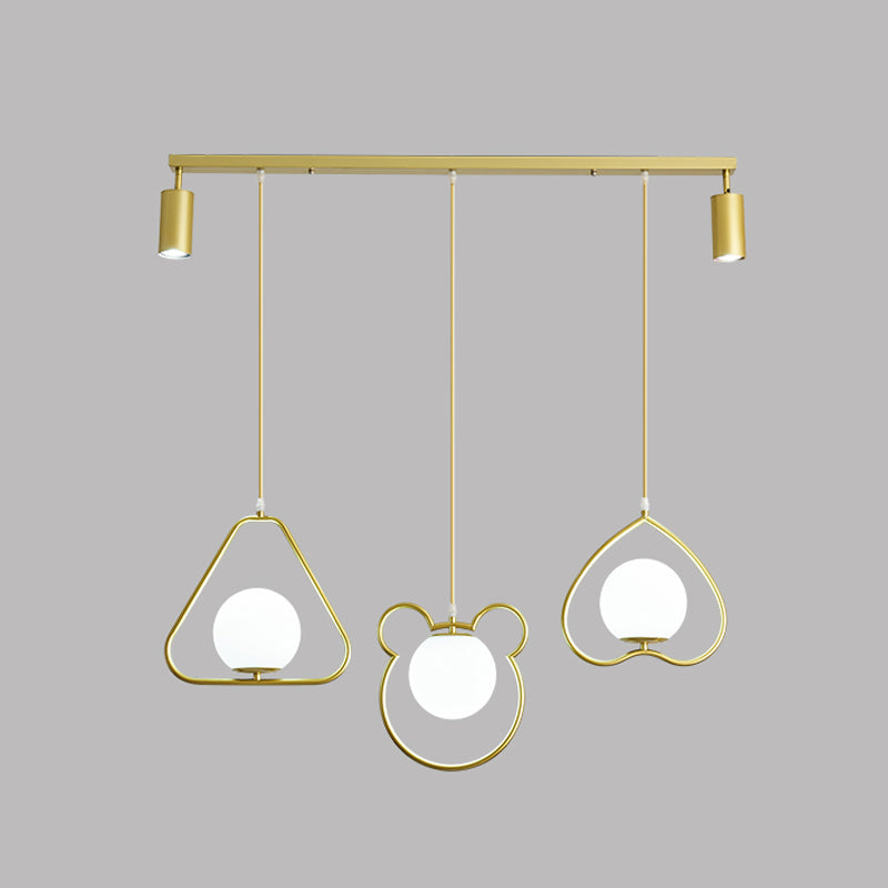 Sphere Island Lighting Accesors Ideas de iluminación de la isla de vidrio contemporáneo en oro