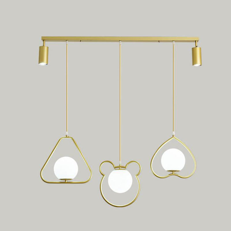 Sphere Island Lighting Accesors Ideas de iluminación de la isla de vidrio contemporáneo en oro