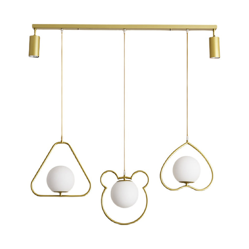 Sphere Island Lighting Fixtures Contemporary Glass Island Lighting Ideas in Gold
