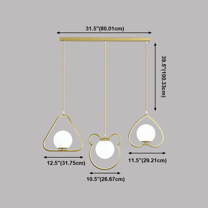 Sphere Island Lighting Accesors Ideas de iluminación de la isla de vidrio contemporáneo en oro
