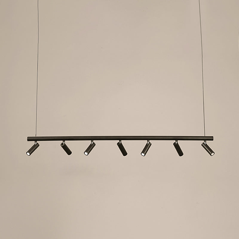 Cylinder Island Lighting Fixtures Contemporary Metal Island Pendant Light for Kitchen