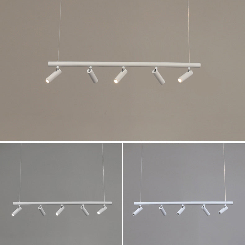 Cylinder Island Lighting Fixtures Contemporary Metal Island Pendant Light for Kitchen